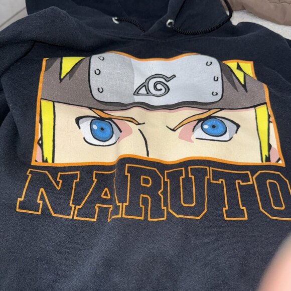 VTG 2002 Naruto Shippuden Pullover Hoodie Anime Graphic Sweatshirt Logo Men's L - Picture 1 of 14